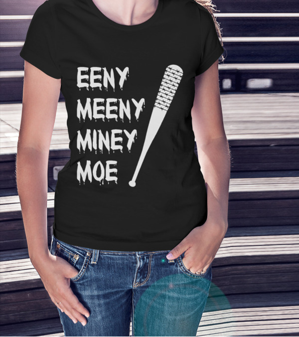 Walking Dead Negan Eeny Meeny Miney Moe Barbed Wire Bat T-Shirt