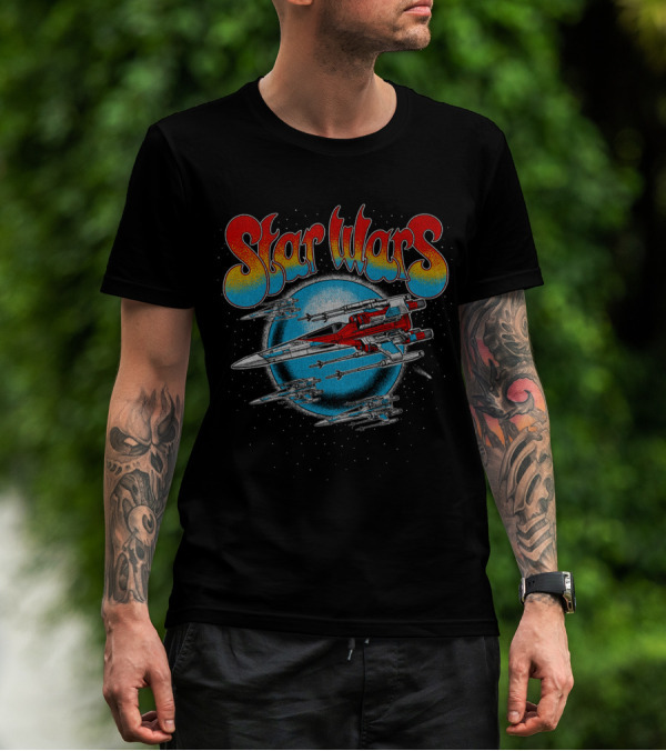 Star Wars Retro X Wing Spaceship Vintage Look T-Shirt