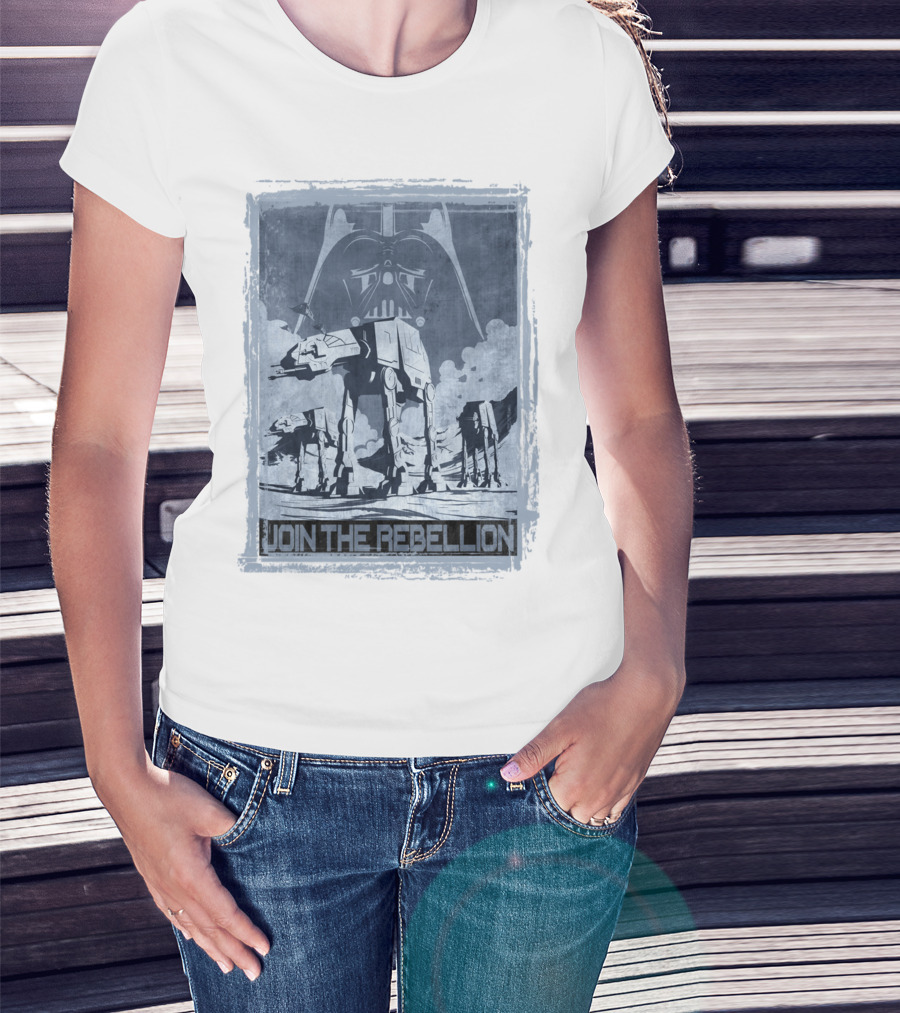 Join The Rebellion Star Wars AT-AT With Darth Vader T-Shirt