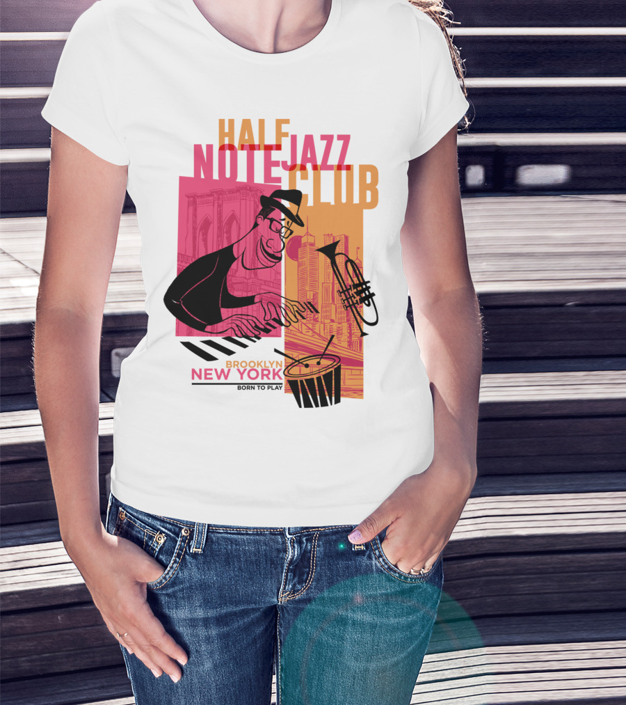 Pixar Soul Half Note Jazz Club Brooklyn New York Born To Play T-Shirt