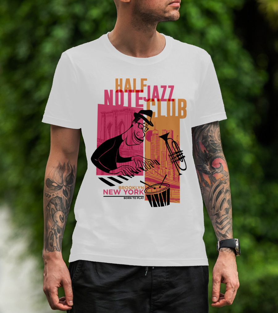 Pixar Soul Half Note Jazz Club Brooklyn New York Born To Play T-Shirt