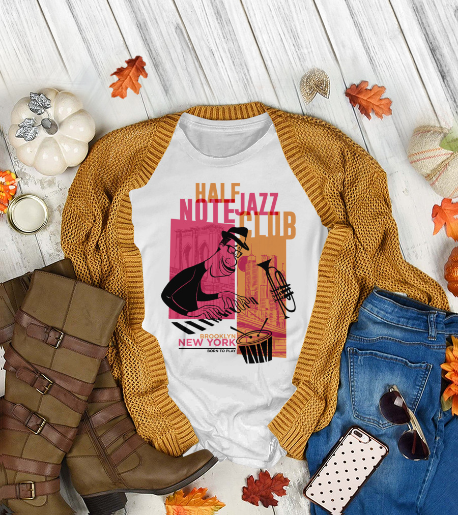Pixar Soul Half Note Jazz Club Brooklyn New York Born to Play T-Shirt