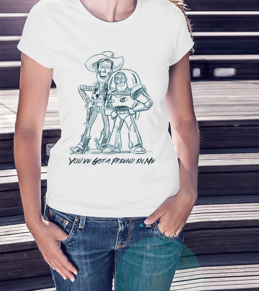 You've Got A Friend In Me Sketch Woody And Buzz T-Shirt