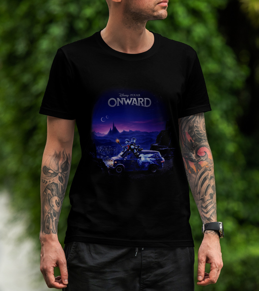 Disney Pixar Onward Ian And Barley Road Trip Scene T-Shirt