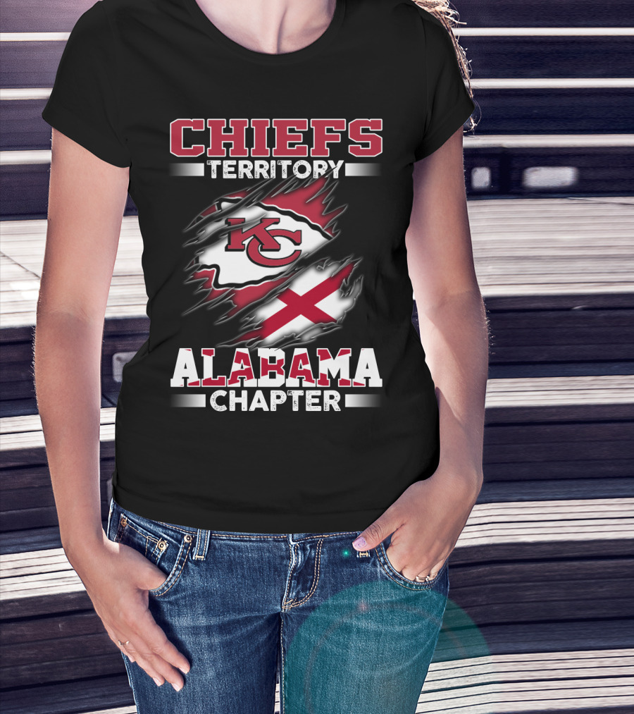 Chiefs Territory Kc Logo Alabama Chapter Fan Group T-Shirt