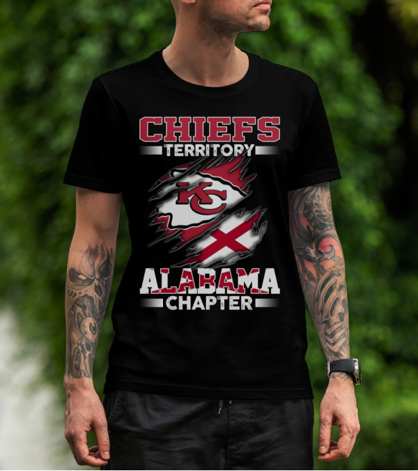 Chiefs Territory Kc Logo Alabama Chapter Fan Group T-Shirt