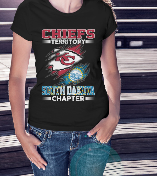 CHIEFS TERRITORY SOUTH DAKOTA CHAPTER MASHUP FLAG T-Shirt