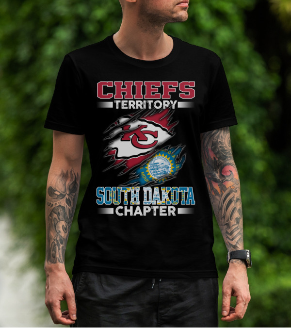 CHIEFS TERRITORY SOUTH DAKOTA CHAPTER MASHUP FLAG T-Shirt