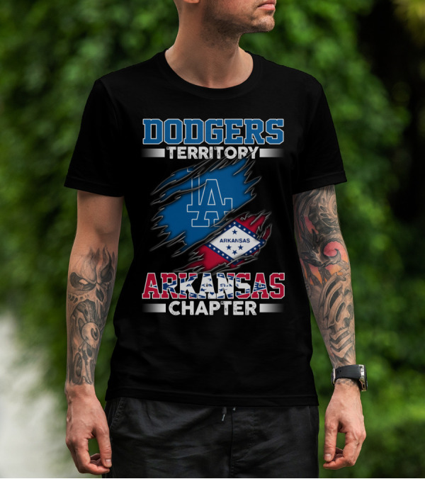 Dodgers Territory Arkansas Chapter LA Arkansas Flag T-Shirt