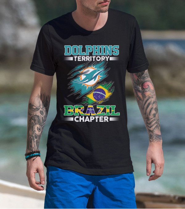 DOLPHINS TERRITORY BRAZIL CHAPTER FLAG T-Shirt