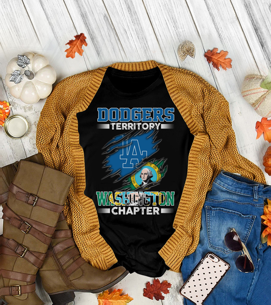 DODGERS TERRITORY LA WASHINGTON CHAPTER STATE SEAL T-Shirt