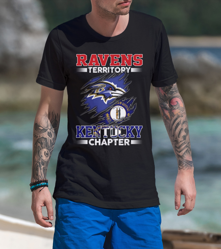 Ravens Territory Kentucky Chapter Baltimore Football Fan Club T-Shirt