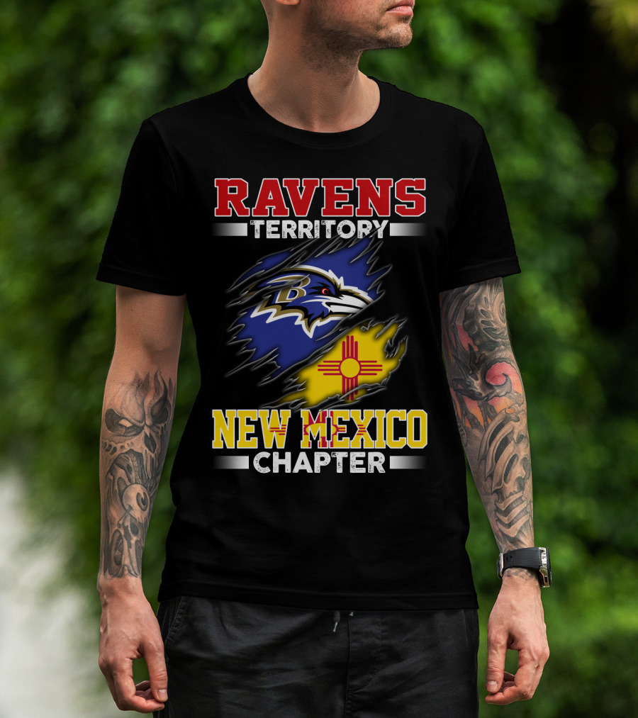 Ravens Territory New Mexico Chapter Ravens Logo Zia Symbol T-Shirt