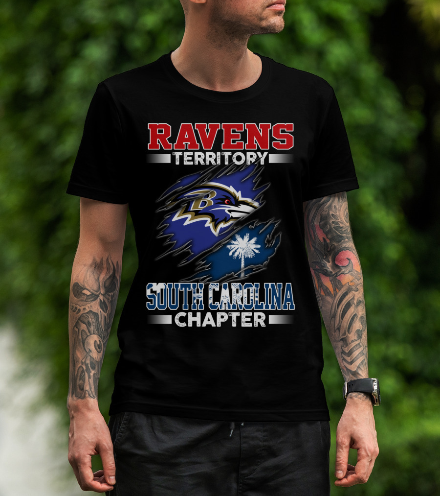 Ravens Territory South Carolina Chapter Palmetto State Nfl Fandom Loyalty T-Shirt