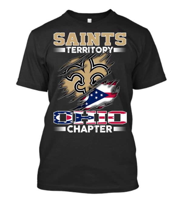 Saints Territory Ohio Chapter With Flag Icons T-Shirt