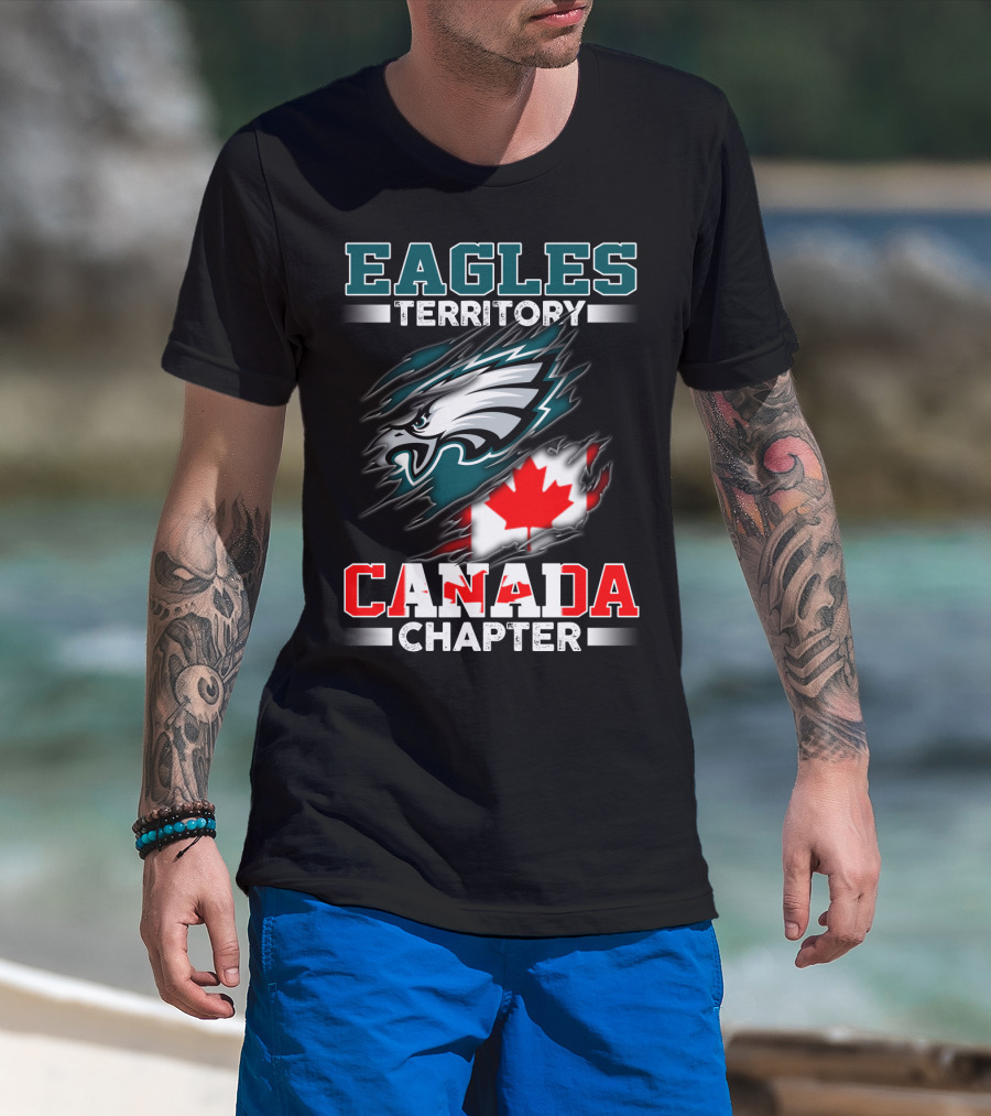Eagles Territory Canada Chapter Maple Leaf T-Shirt