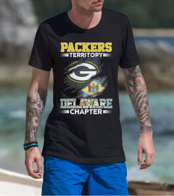 PACKERS TERRITORY G LOGO DELAWARE CHAPTER FLAG T-Shirt