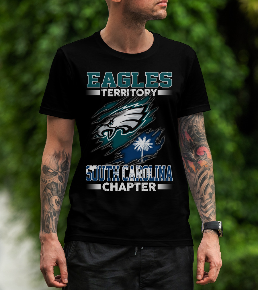 Eagles Territory South Carolina Chapter Logo With Palm And Crescent T-Shirt