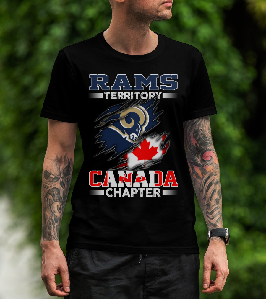 Rams Territory Canada Chapter Football Fan Pride T-Shirt