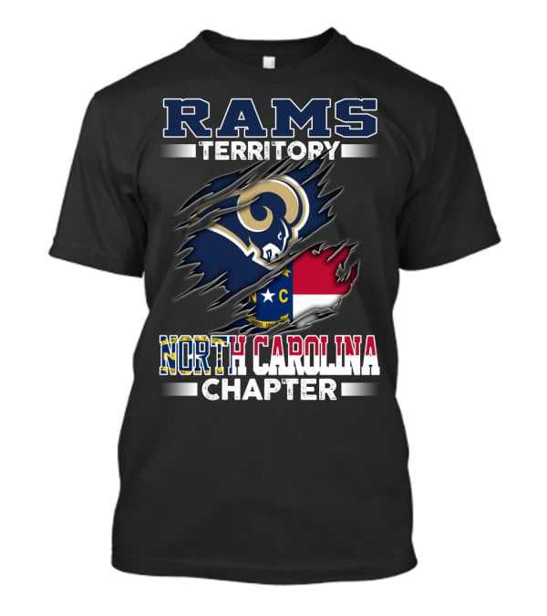 Rams Territory North Carolina Chapter Nc Flag Vintage Football Fan T-Shirt