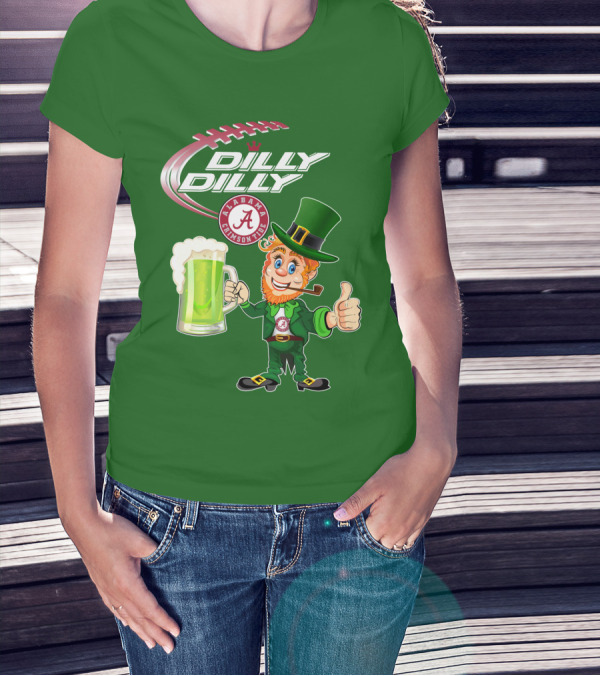 Alabama Crimson Tide Dilly Dilly Football Leprechaun T-Shirt