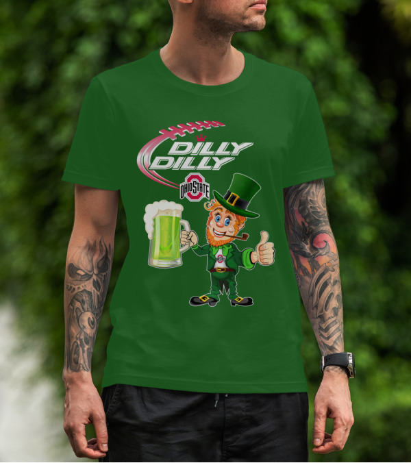 Ohio State Dilly Dilly Leprechaun Football T-Shirt