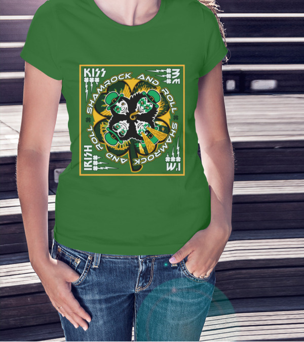 Kiss Irish Shamrock And Roll T-Shirt