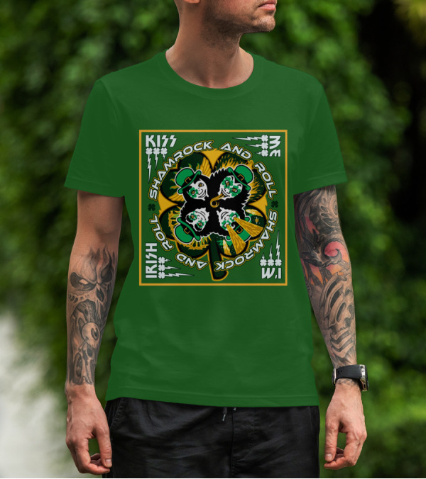 Kiss Irish Shamrock And Roll T-Shirt