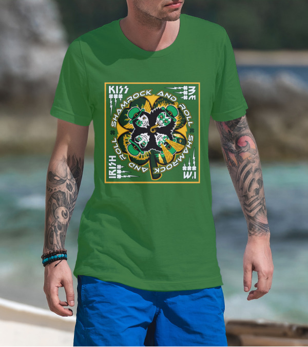 Kiss Irish Shamrock And Roll T-Shirt