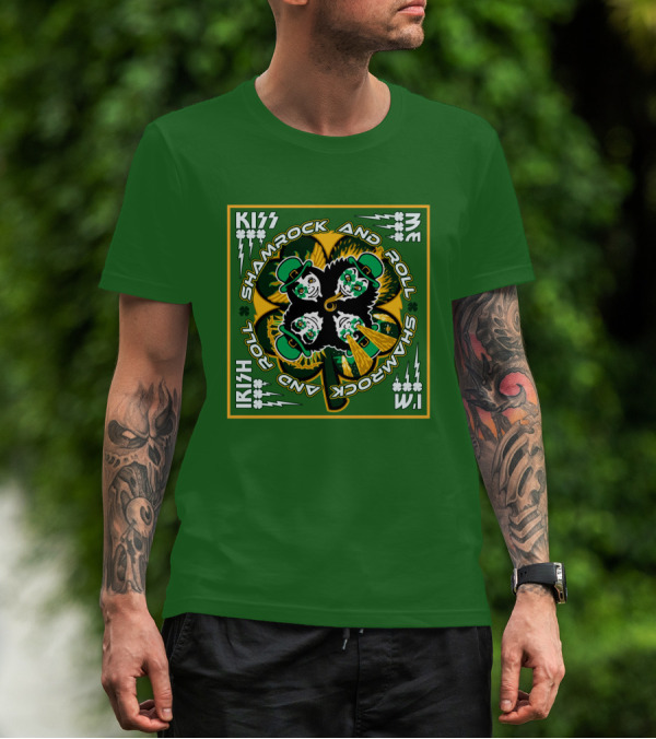 KISS Shamrock And Roll Irish T-Shirt