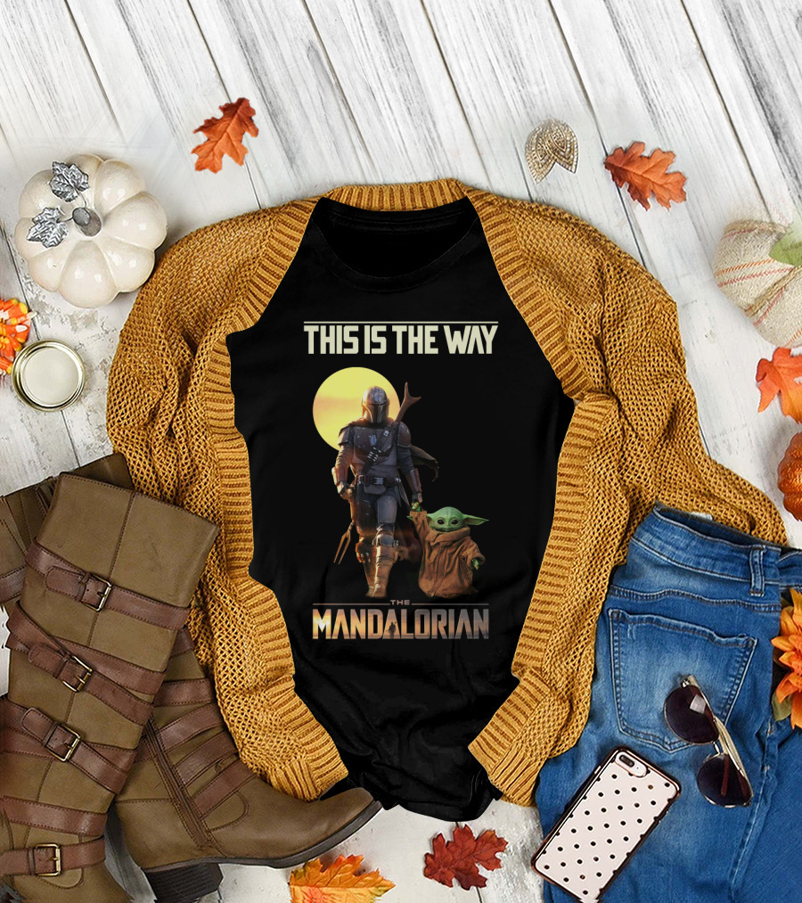 This Is The Way The Mandalorian Warrior and Baby Yoda T-Shirt