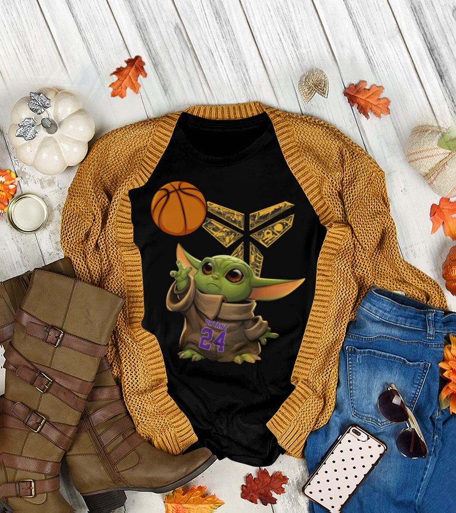 Bryant 24 Basketball Yoda T-Shirt