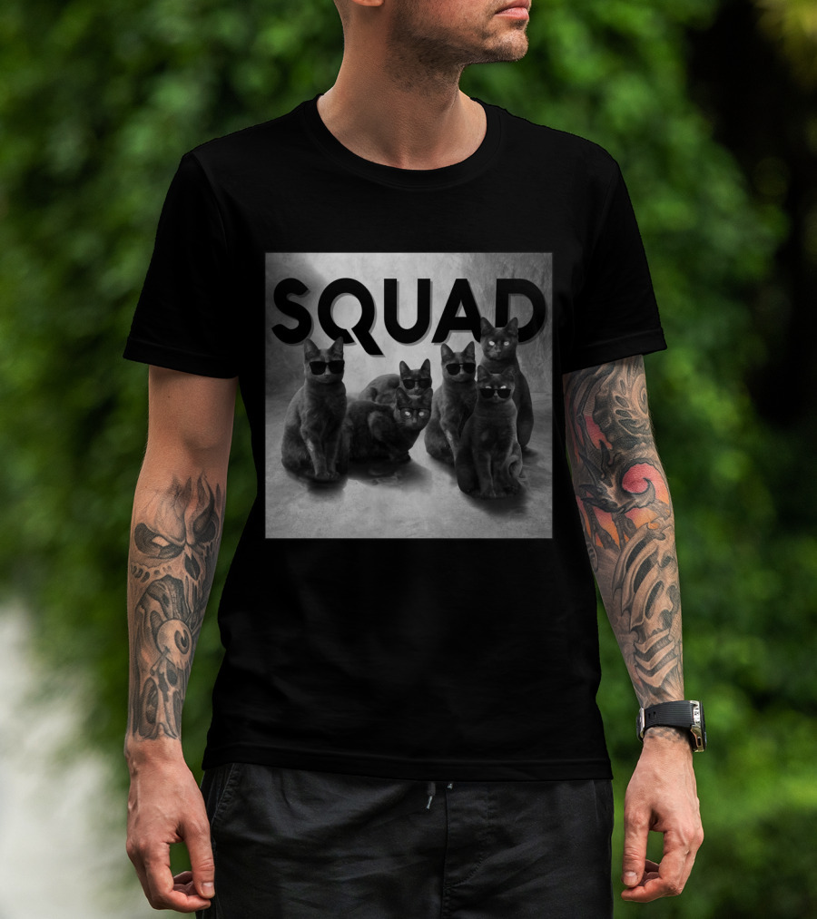 Cat Squad Sunglasses Cool Cats T-Shirt