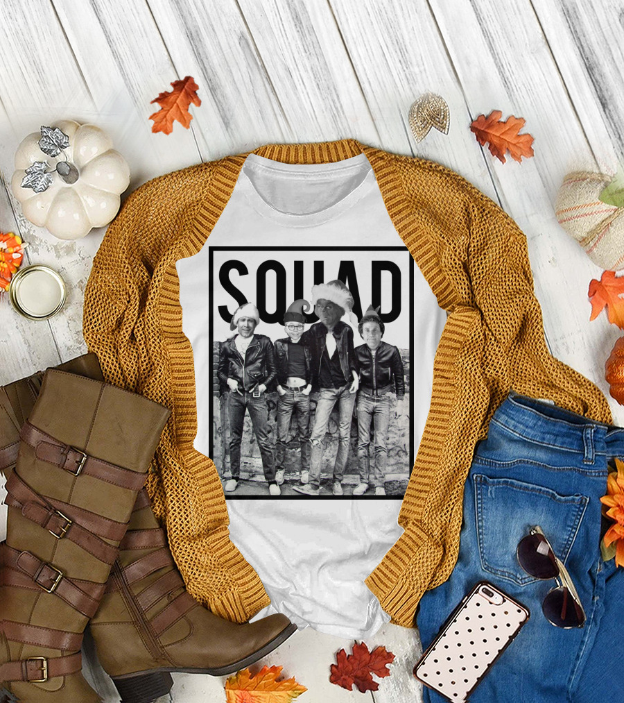 Xmas Squad Rock Band Santa Hats T-Shirt