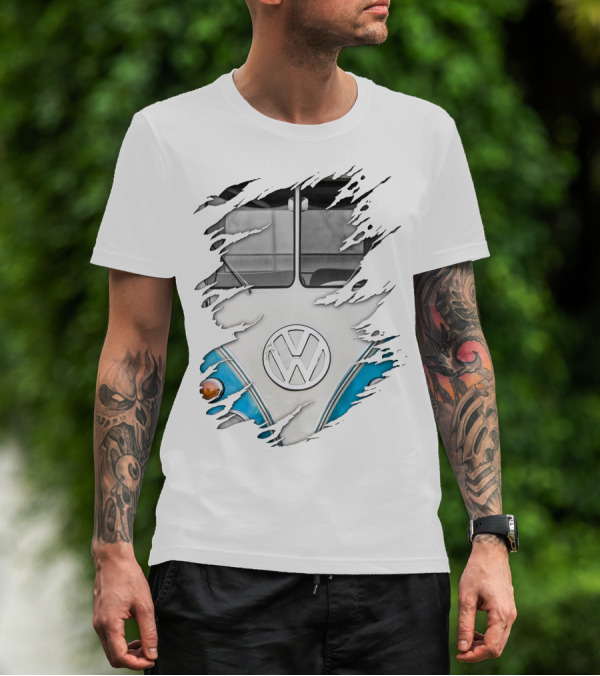 Volkswagen Torn Van Front View T-Shirt