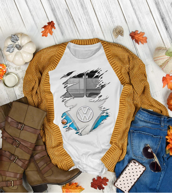 Volkswagen Torn Van Front View T-Shirt