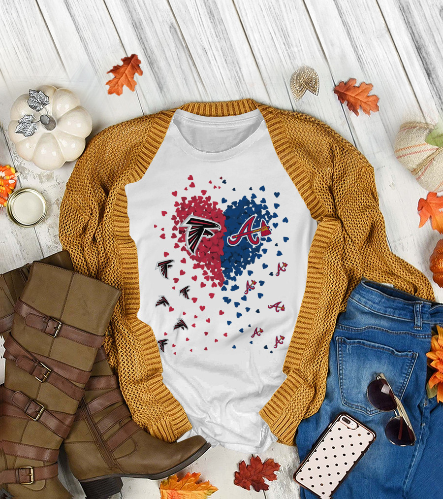 Atlanta Falcons Atlanta Braves Heart T-Shirt