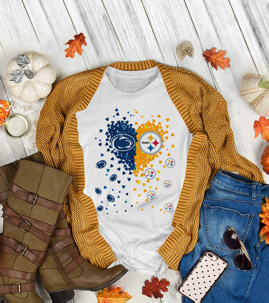 Steelers Hearts Nittany Lions Love T-Shirt
