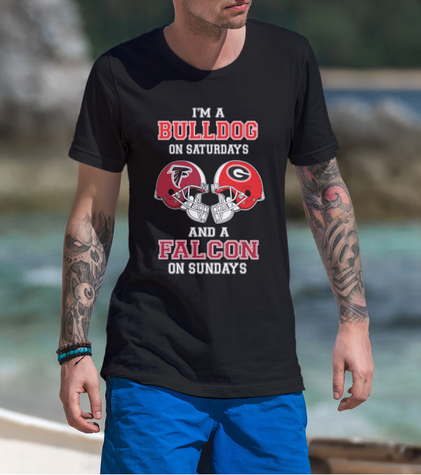 I'm A Bulldog On Saturdays And A Falcon On Sundays T-Shirt