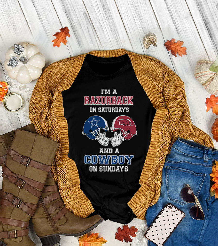 I'm a Razorback on Saturdays and a Cowboy on Sundays T-Shirt