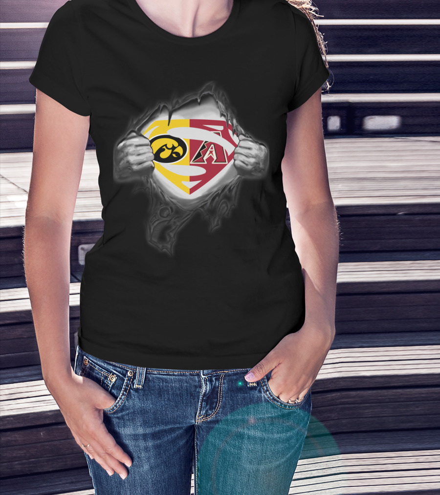 Hawkeyes Arizona Diamondbacks Superman Symbol Mashup T-Shirt