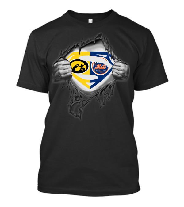 Hawkeyes New York Mets Superman Logo Fusion T-Shirt