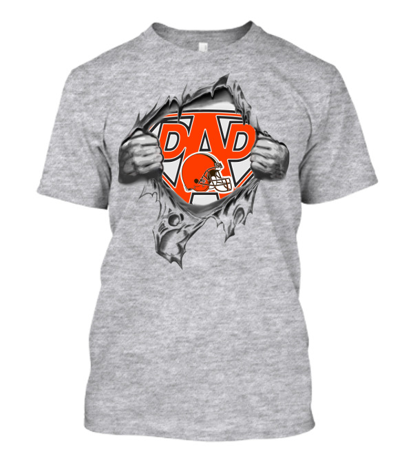Cleveland Browns Super Dad Logo Rip T-Shirt