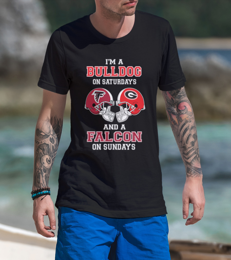 I'm A Bulldog On Saturdays And A Falcon On Sundays T-Shirt