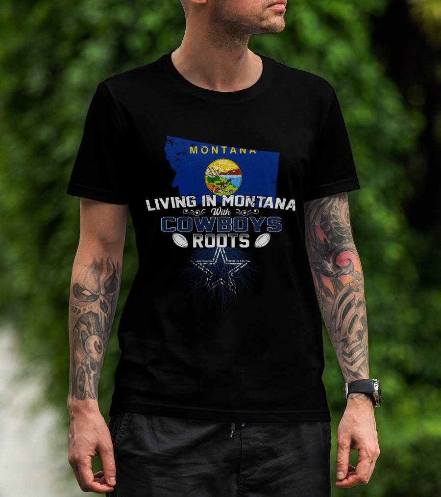 Montana Living With Cowboys Roots Star T-Shirt