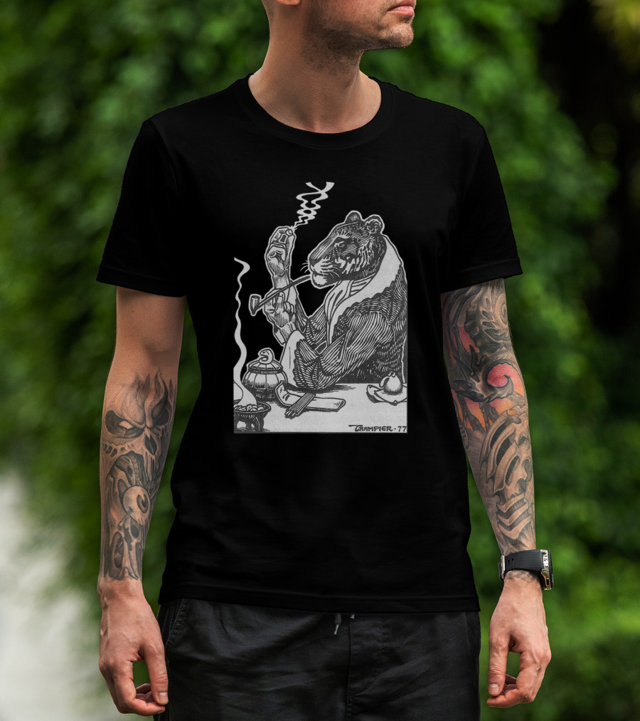 RAKSHASA Trampier 77 Smoking Tiger T-Shirt