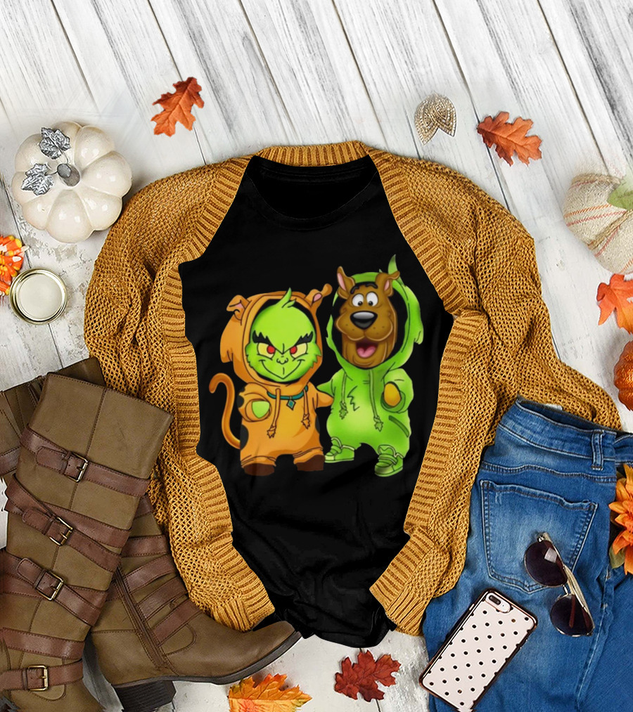 Grinch Scooby Doo Costume Mashup Halloween Crossover T-Shirt
