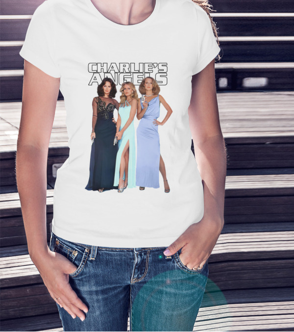 Charlie's Angels Classic Trio In Evening Gowns T-Shirt