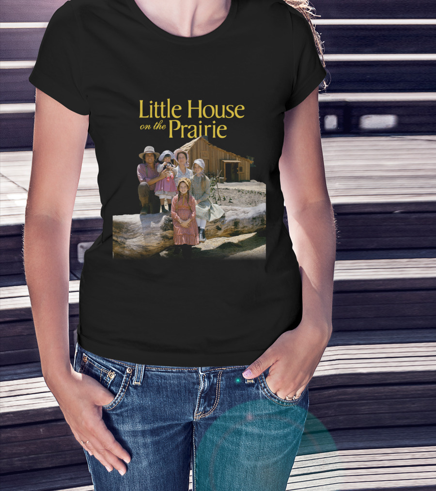 Little House On The Prairie Family In Rustic Homestead Setting T-Shirt