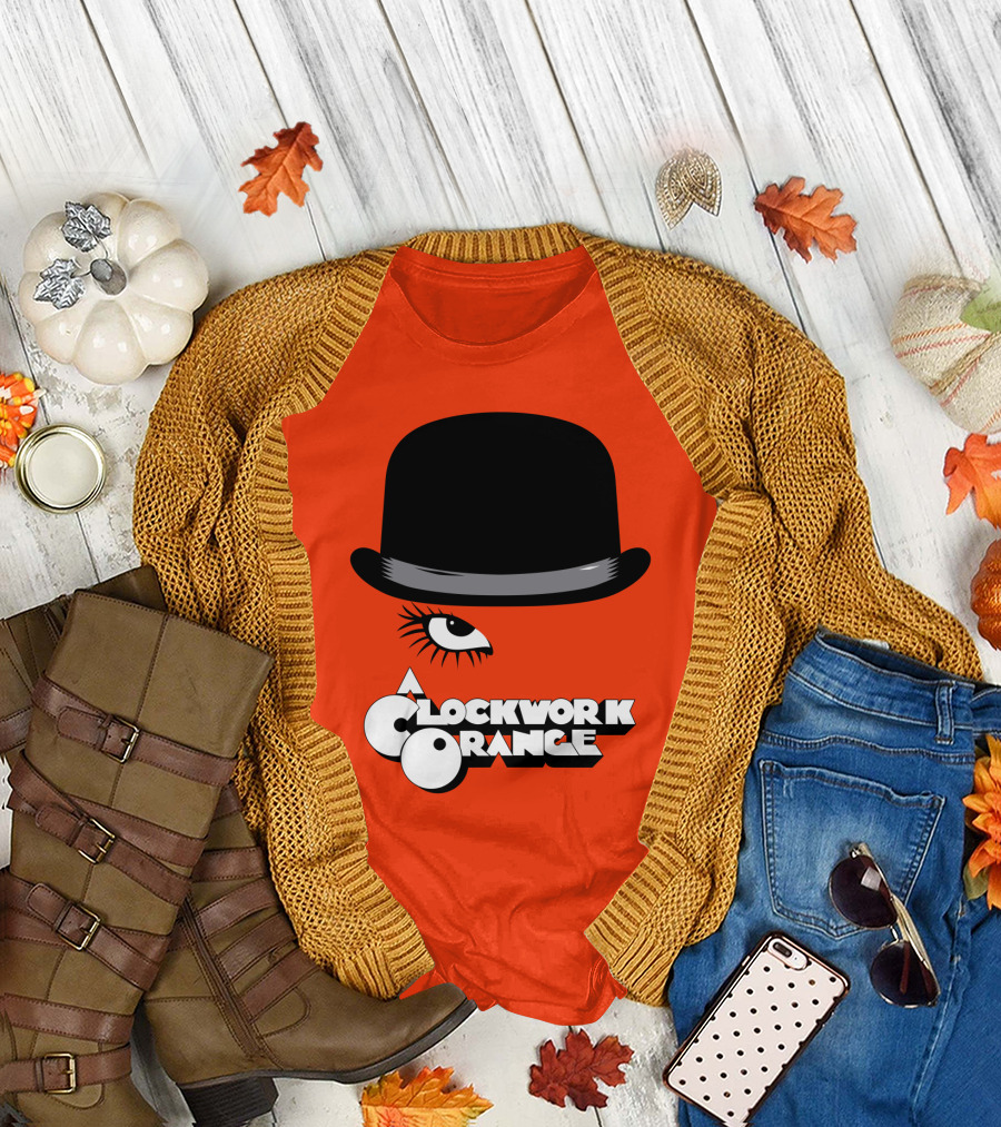A Clockwork Orange Bowler Hat and Eyelash T-Shirt